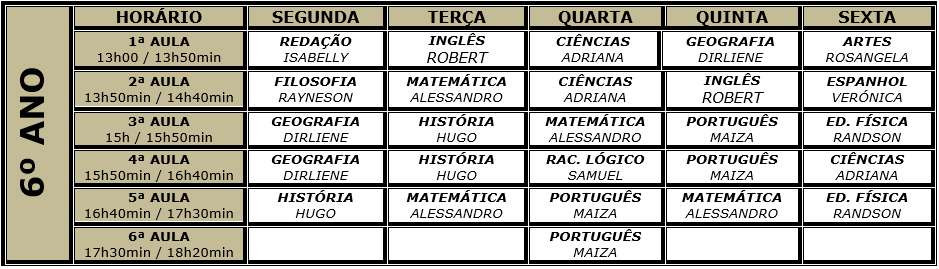 7º ano - MANHÃ