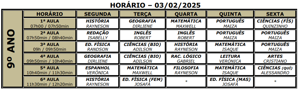 9 ano matutino